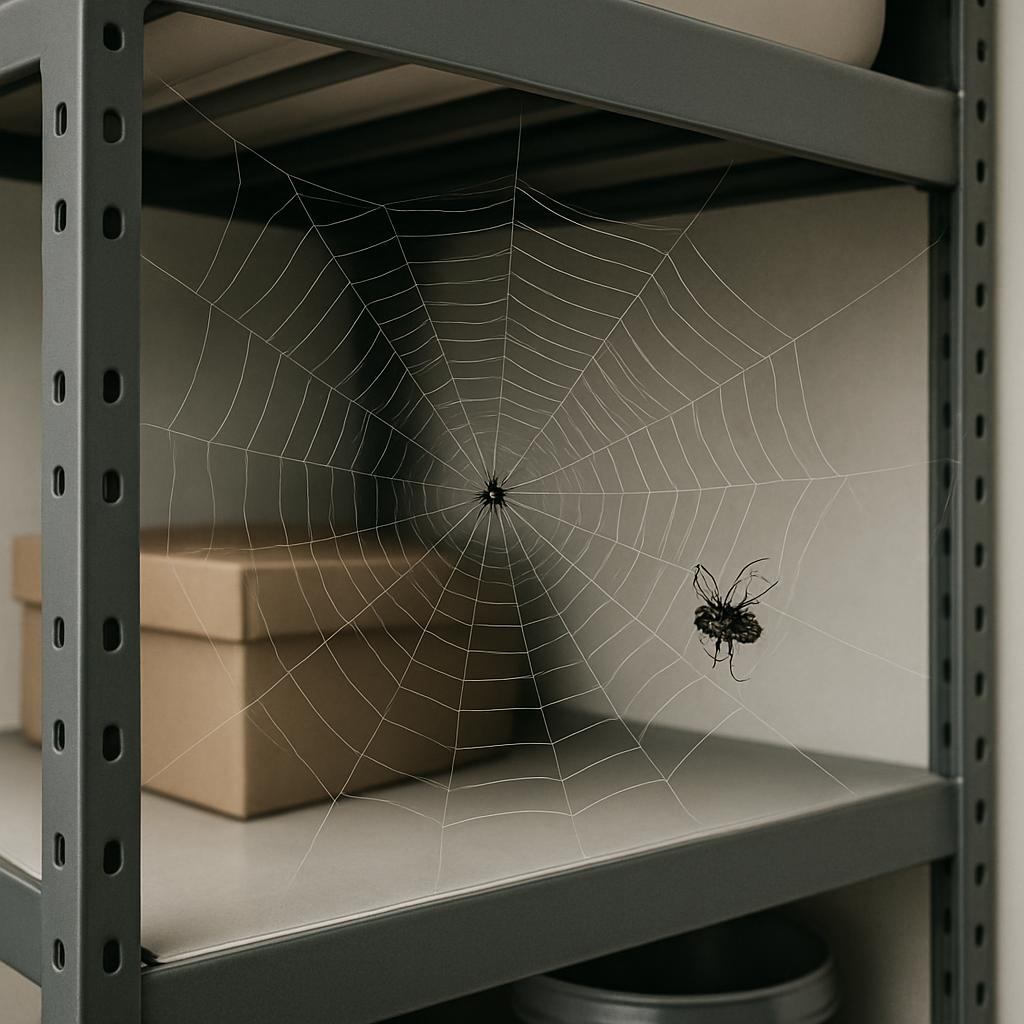 A web has been spun with spider-like adornments by a person wearing a furry costume, creating a unique and impressive disp...